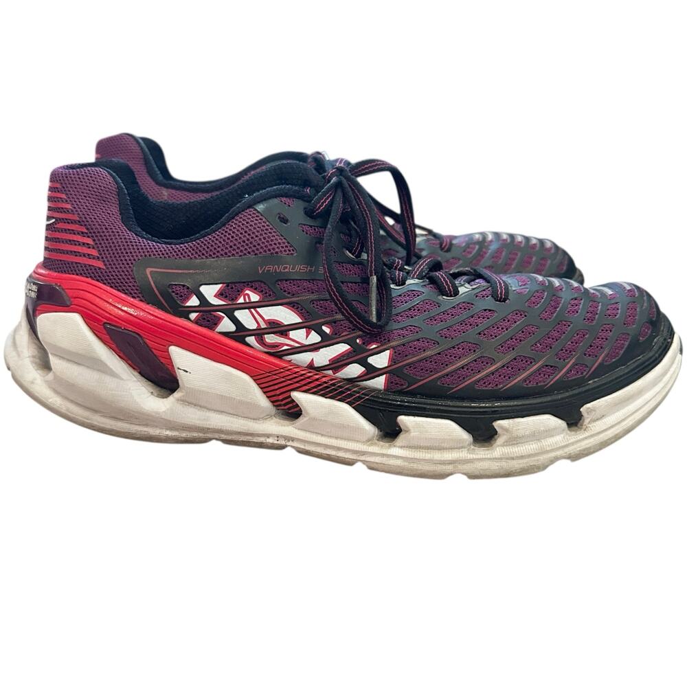 Hoka One One Vanquish 3 Grape Juice‎ Virtual Pink Running Shoes Cushion Sporty